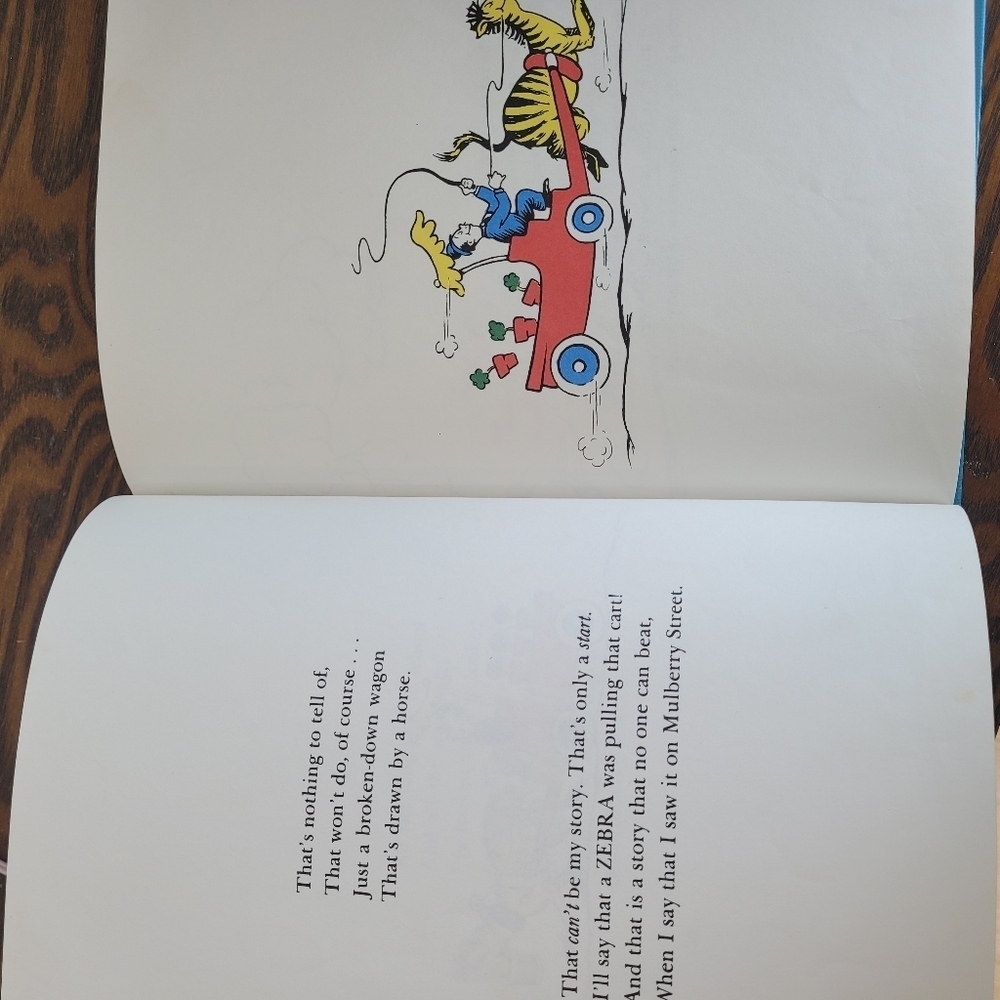 Mulberry Street 1989 Vintage Banned Book Dr. Seuss Withdrawn stamped Rare Font - Picture 6 of 8